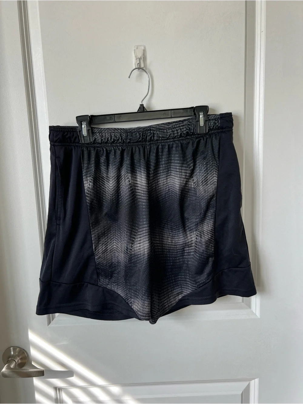 all in motion Black men’s Athletic Shorts with Subtle Pattern